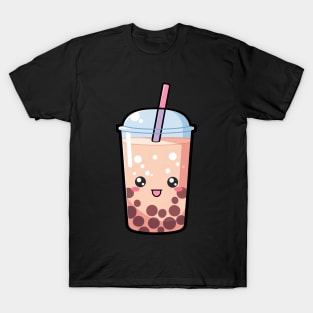 Kawaii Boba Tea Orange - Anime Shirt T-Shirt